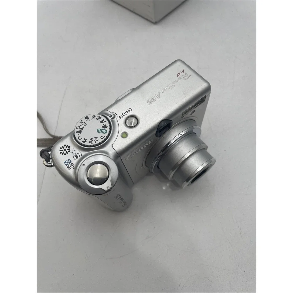 Canon PowerShot A95 5MP‎ Digital Camera 12X Zoom+Battery+Memory Card-TESTED